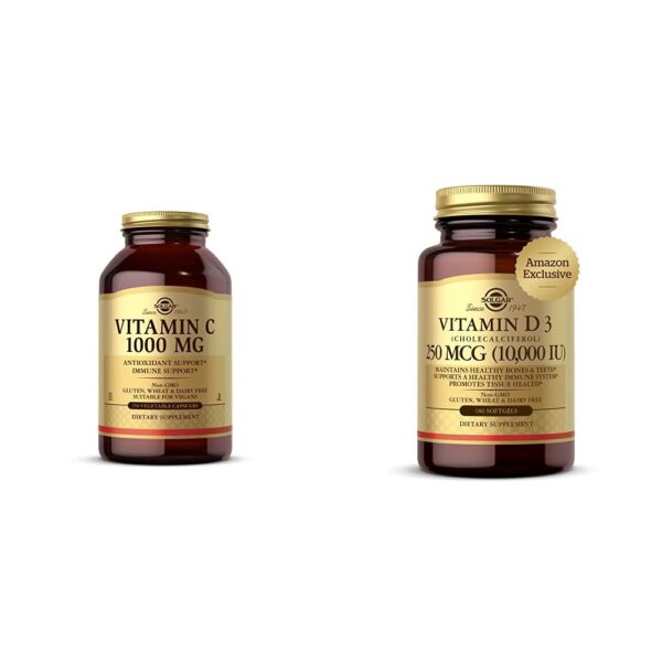 Solgar vitamina c 1000 mg y vitamina d3 250 cápsulas vegetales