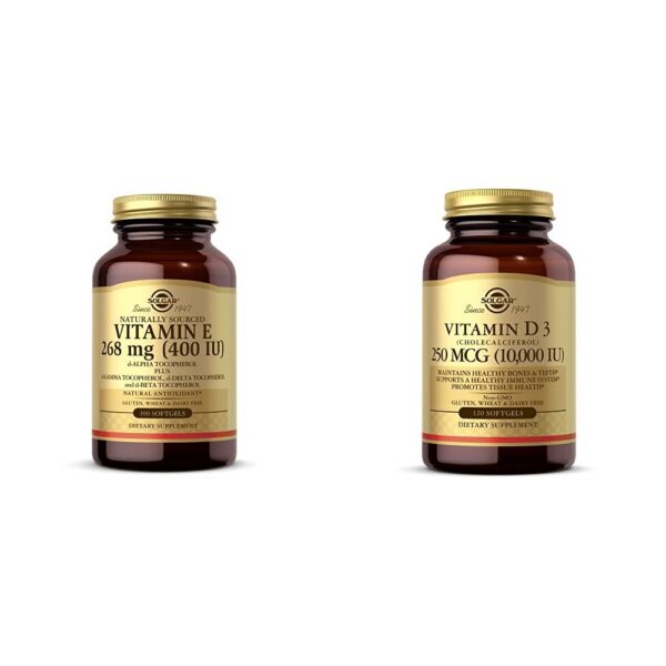 Solgar Vitamina E 268 mg frasco con etiqueta