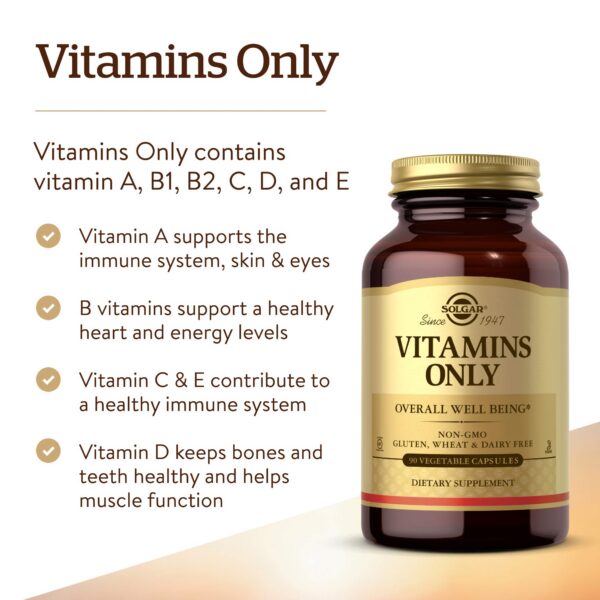 Version 1.0.0 Etiqueta del multivitamínico SOLGAR Vitamins Only