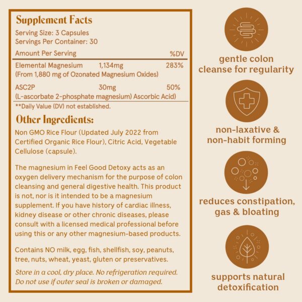 Solluna suplemento detox óxido de magnesio oxigenado y vitamina C