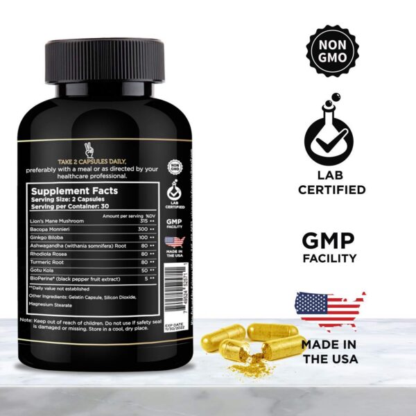 Ingredientes de la mezcla ayurvédica en la etiqueta