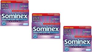 Sominex tabletas para dormir máxima fuerza paquete de 16