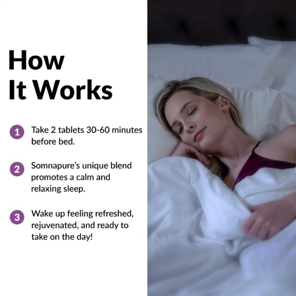 Somnapure en frasco blanco para sueño natural sin dependencia