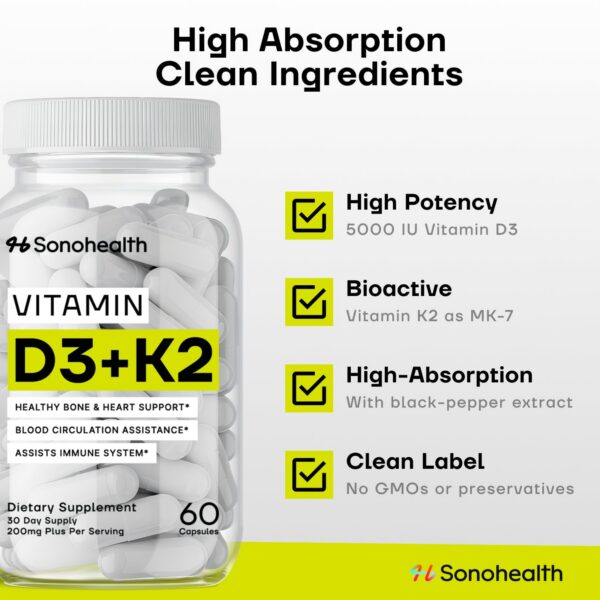 Etiqueta frontal del frasco SonoHealth