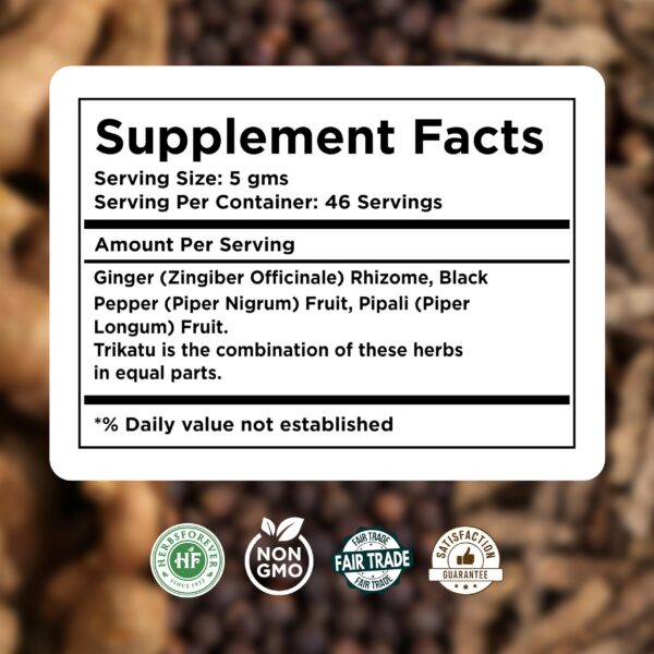 Version 1.0.0 Soporte ayurvédico metabolismo y detox HerbsForever Trikatu