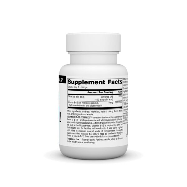 Version 1.0.0 Source Naturals Advanced B-12 Complex etiqueta