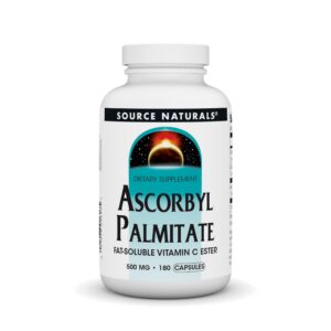 Source Naturals Ascorbyl Palmitate 500 mg cápsulas etiqueta frontal