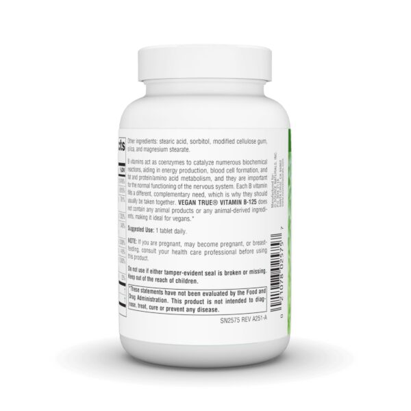 Tabletas B-125 en frasco