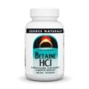 Etiqueta frontal de Source Naturals Betaine HCL 650 mg 90 tabletas