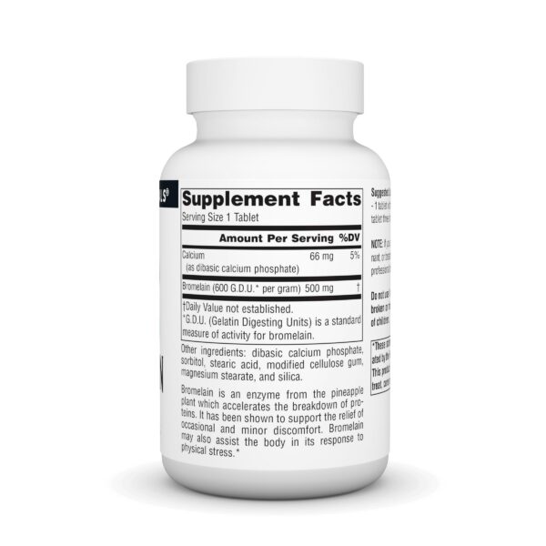 Etiqueta de bromelina 500 mg