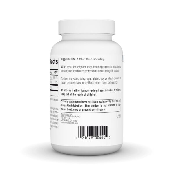 Lista de ingredientes Source Naturals C-1000