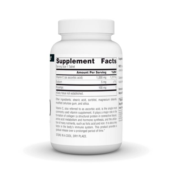 Etiqueta lateral Source Naturals C-1000 Rosa Mosqueta