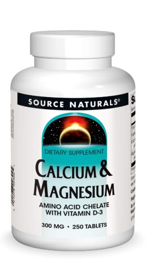 Version 1.0.0 Frontal de Source Naturals calcio y magnesio en tabletas