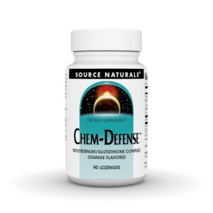Botella Source Naturals Chem-Defense 90 pastillas naranja