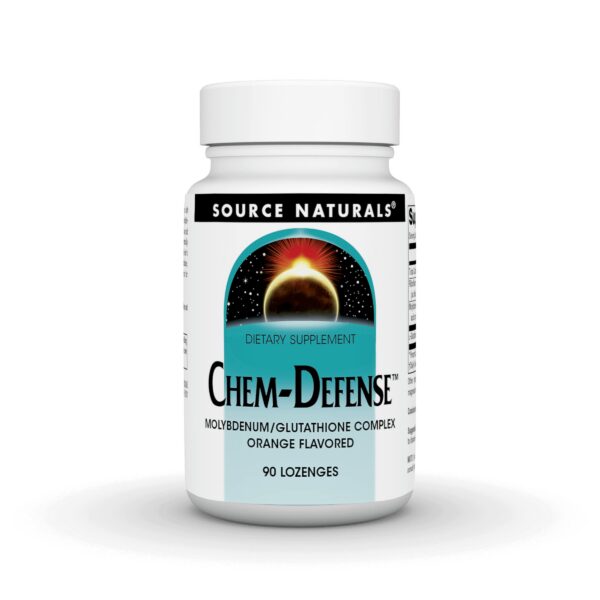Botella Source Naturals Chem-Defense 90 pastillas naranja