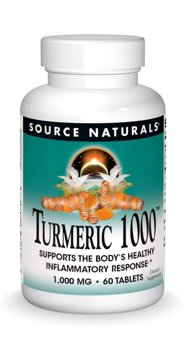 Source Naturals Cúrcuma 1000 mg suplemento antiinflamatorio 60 tabletas