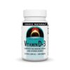Tabletas Source Naturals D-3 400 UI frontal