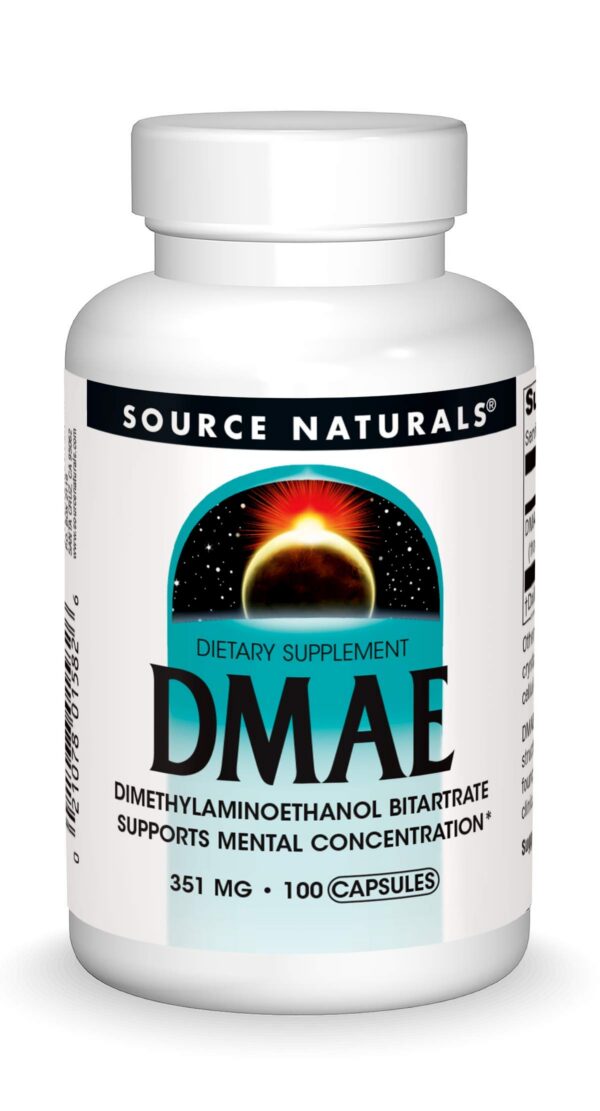 Frasco Source Naturals DMAE frontal