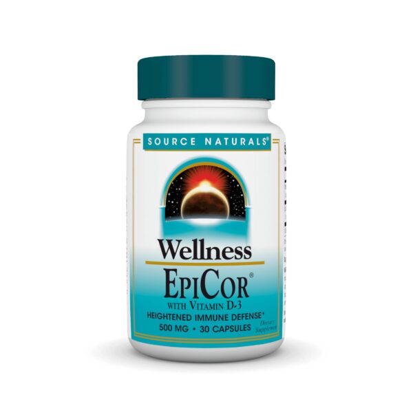 Source Naturals Wellness EpiCor Vitamina D-3 frasco 30 cápsulas