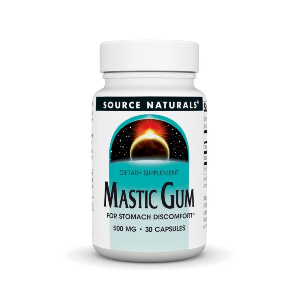 Envase de Source Naturals goma mastic 500 mg 30 cápsulas