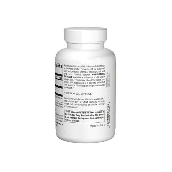 Version 1.0.0 Etiqueta del suplemento Granada Source Naturals