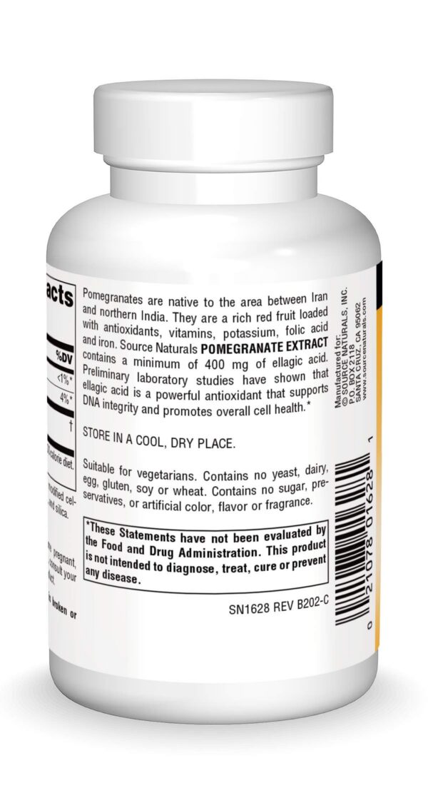 Etiqueta con ácido elágico y fibra