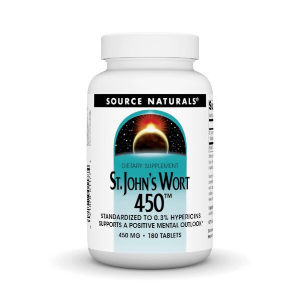 Source Naturals Hierba de San Juan 450 mg 180 tabletas envase frontal