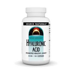 Version 1.0.0 Frente de la etiqueta de Source Naturals ácido hialurónico