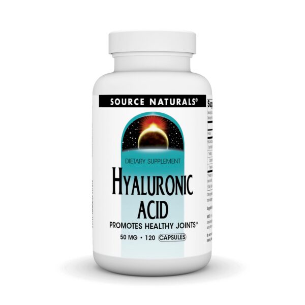 Frente de la etiqueta de Source Naturals ácido hialurónico