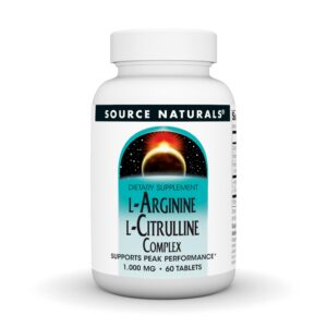 Etiqueta de Source Naturals L-Arginina L-Citrulina 60 tabletas