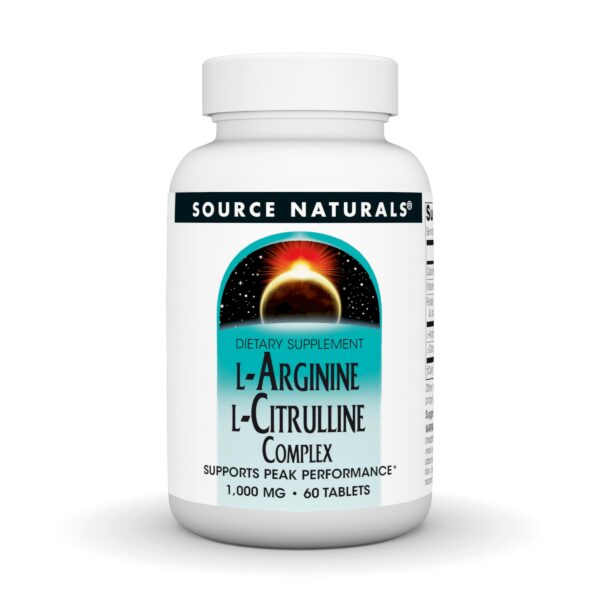 Etiqueta de Source Naturals L-Arginina L-Citrulina 60 tabletas