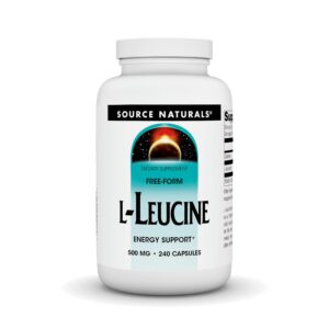 Frente de Source Naturals L-Leucina 240 cápsulas