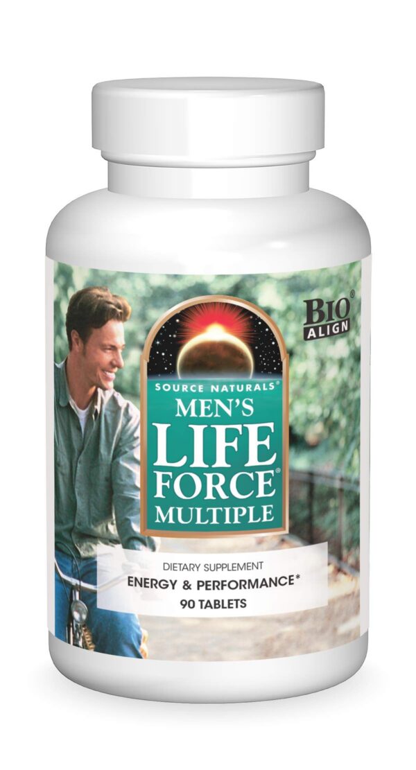 Version 1.0.0 Frasco de Source Naturals Life Force para hombres con tabletas