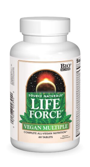 Source Naturals Life Force Vegan múltiple 60 tabletas envase