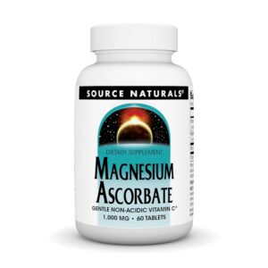 Etiqueta frontal: Source Naturals Magnesio ascorbato