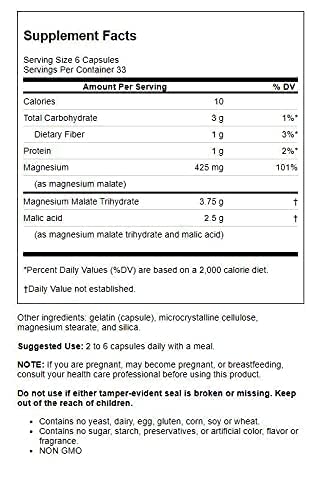 Frasco de Source Naturals Magnesio Malato