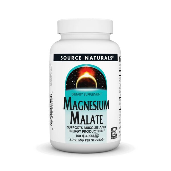 Version 1.0.0 Frasco frontal de Source Naturals Magnesium Malate