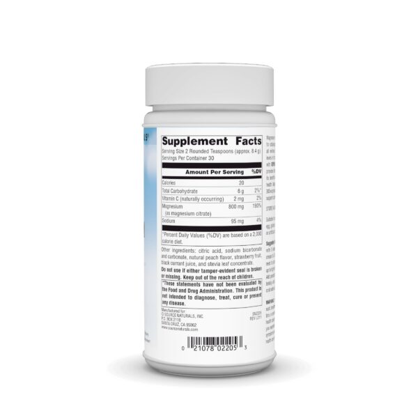 Version 1.0.0 Source Naturals Magnesium Serene Berry polvo etiqueta lateral