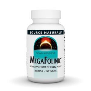 Frente del envase Source Naturals MegaFolinic