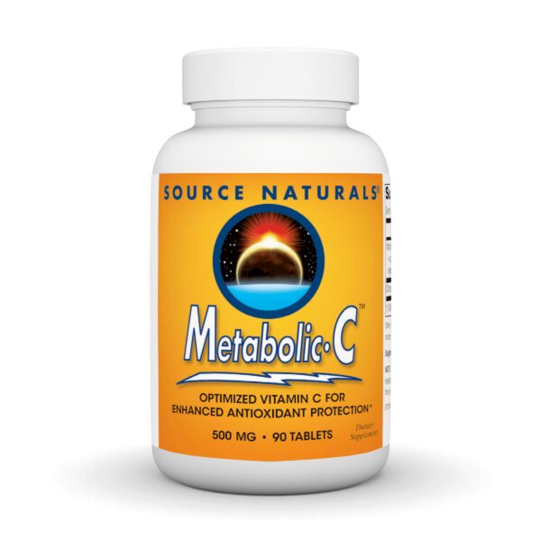 Frente del envase Source Naturals Metabolic C 500 mg 90 Tabletas
