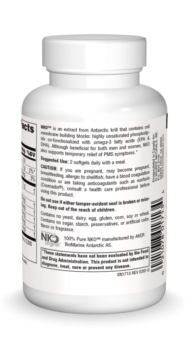 NKO Neptune Krill Oil etiqueta