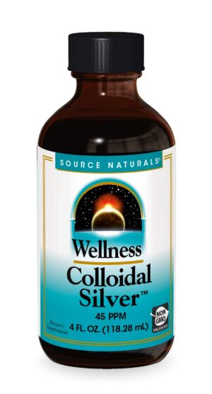Source Naturals plata coloidal frasco