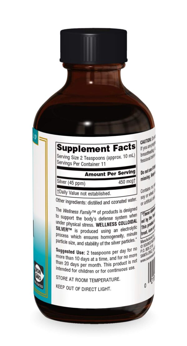 Frasco de 4 oz plata coloidal