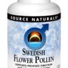 Frente del frasco Source Naturals Polen flores suecas