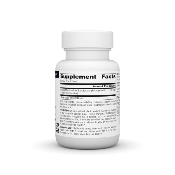 Frasco de Pycnogenol 100 mg