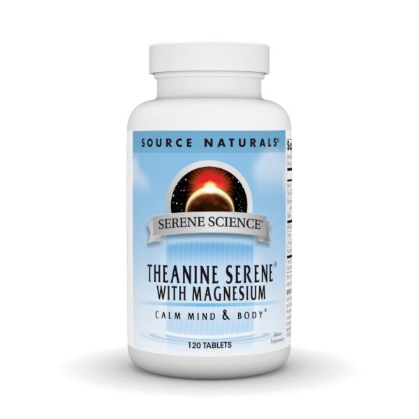 Version 1.0.0 Frasco Source Naturals Serene Science L-Theanine con GABA y magnesio