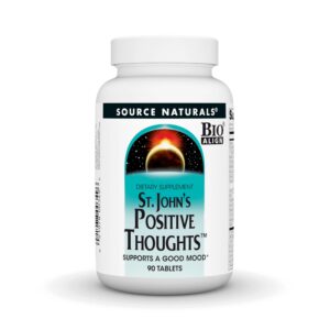 Frente de la etiqueta Source Naturals St. John's Positive Thoughts