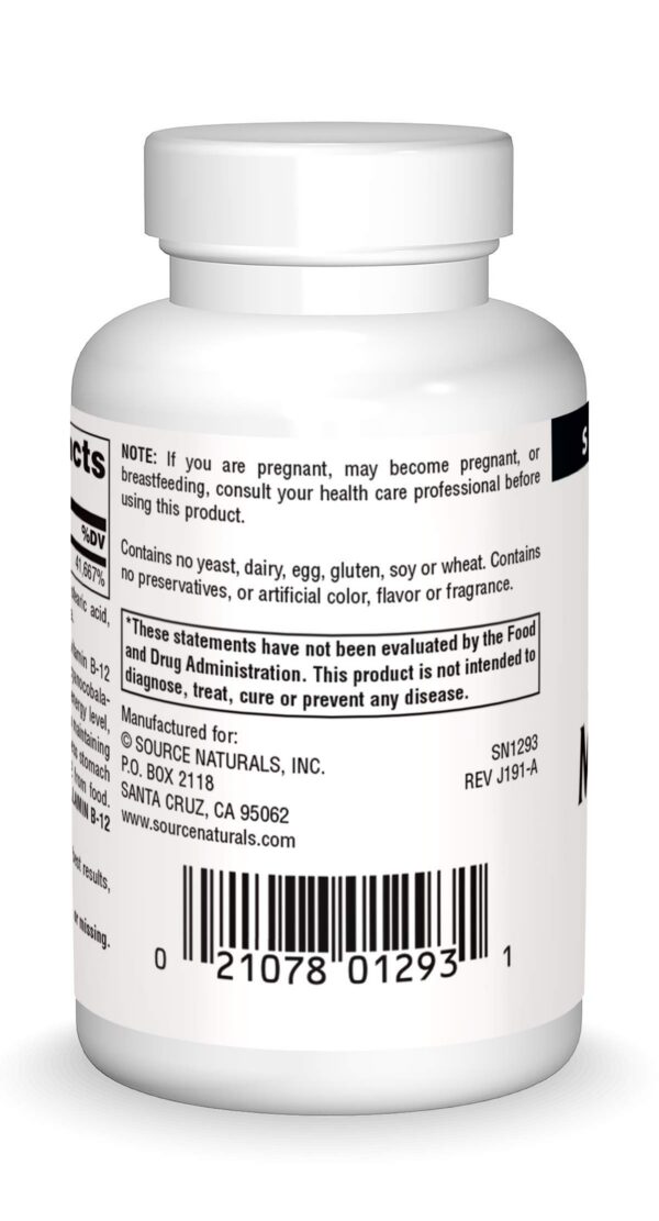 Source Naturals suplemento vitamina b-12 pastillas cereza