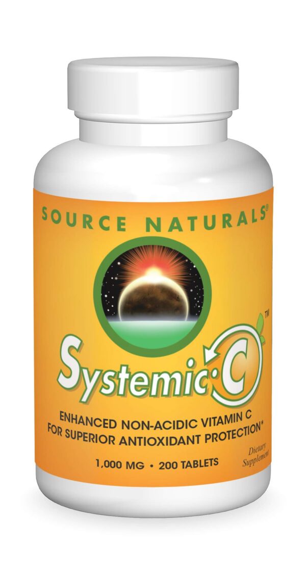 Frente de Source Naturals Systemic C 1000 mg 200 tabletas