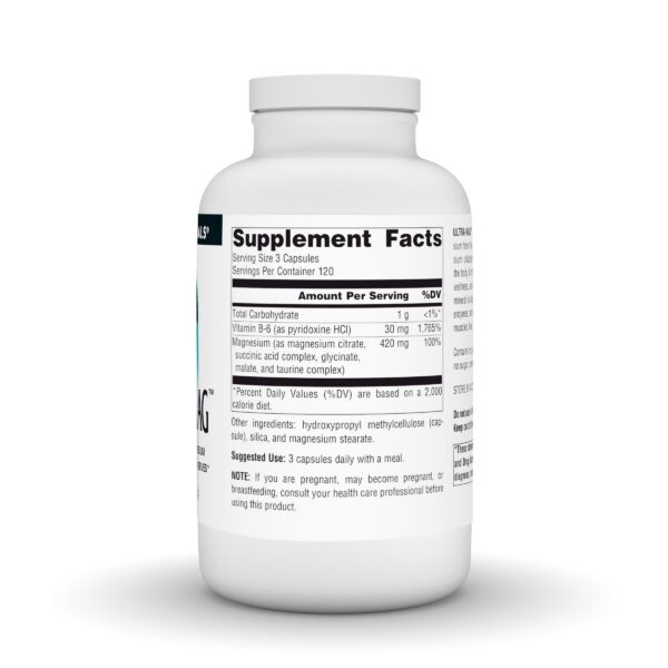 Etiqueta del producto con capsulas veganas